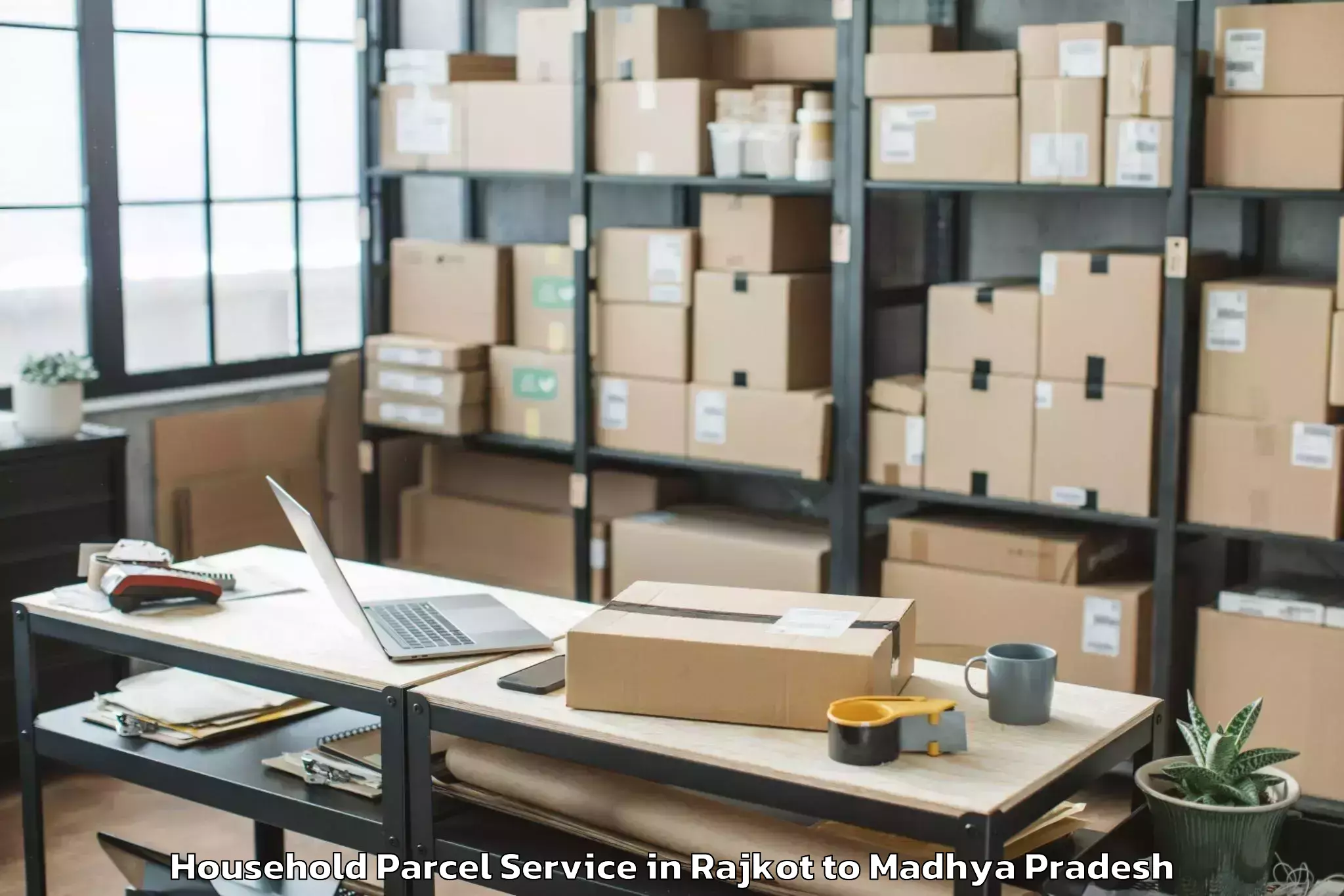 Book Rajkot to Mandsaur Household Parcel Online